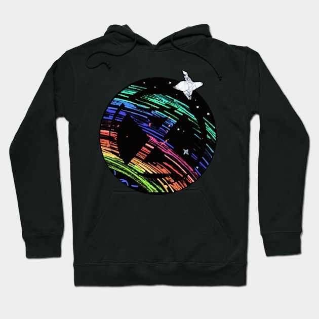 Rainbow Space Extinction Rebellion Hoodie by katmargoli